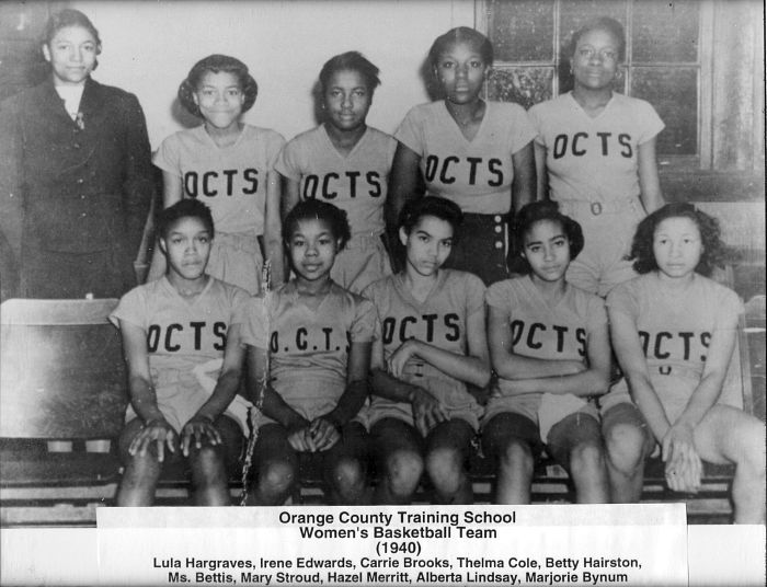 1940 Orange County Training School Women's Basketball Team